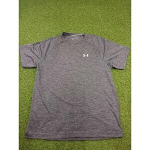 Under Armour‎ HeatGear Running T-Shirt Men's XL Gray Performance Threadborne Gym